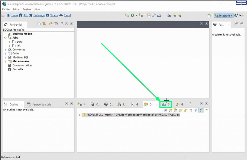 Récupérer les sources d’un projet Talend depuis Gitlab via Talend