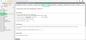 Importer une base de données avec phpmyadmin